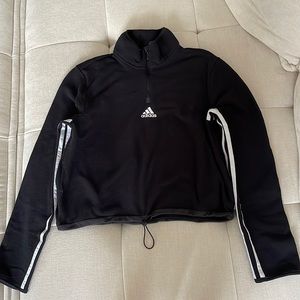 Adidas training quarter zip cropped US S